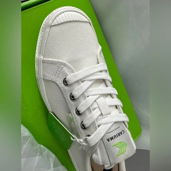 Cariuma OCA Sneakers Womens 9.5 Men’s 8 Off White Low Canvas Shoes New - Picture 3 of 7